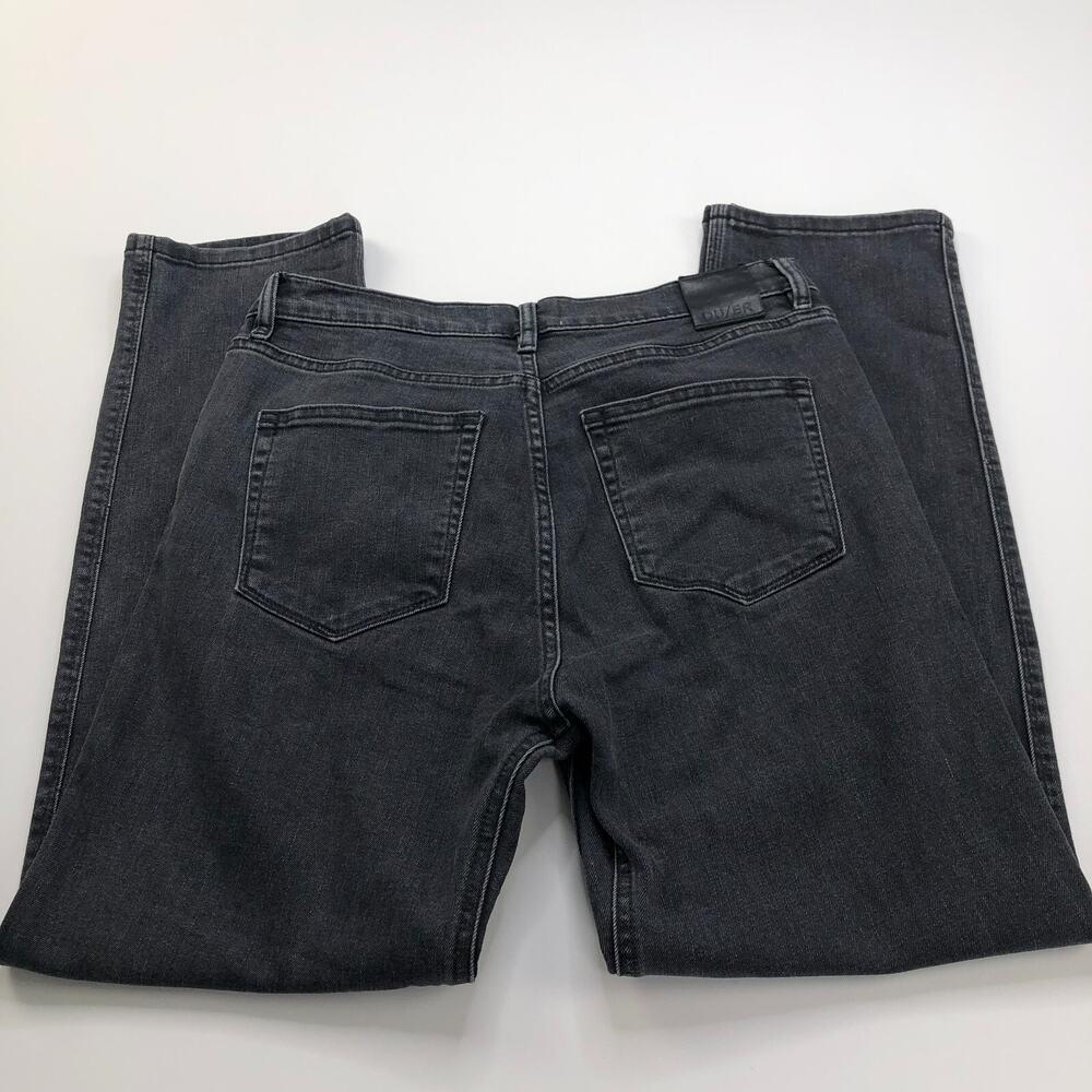 DU/ER Slim Tapered 30x28 (Fits 31W 28L) Button Fly Mid Rise Denim Jeans Black